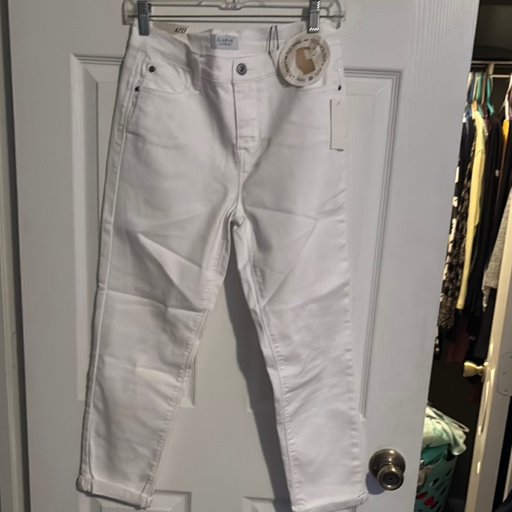 Curve Appeal Women's White Capris
